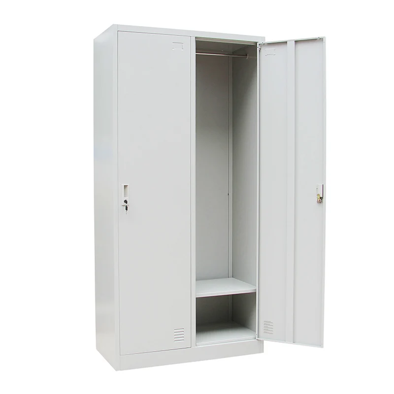 Office Furniture Metal Steel Locker Cabinet Clothes Wardrobe Customized Hanger mirror Bedroom KD Structure