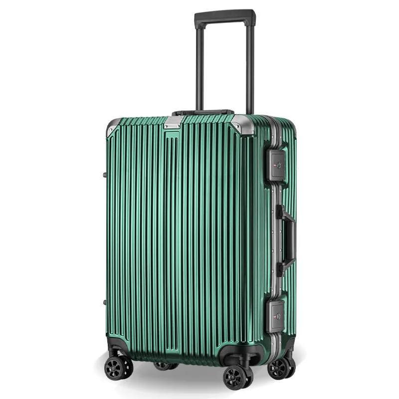 Aluminum frame luggage 20 24 28' 3pcs a set Suitcase for business for travel luggage bag suitable for international shipping