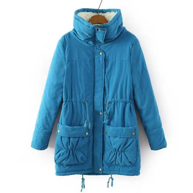 Autumn Winter Warm Jackets Fur Collar Coats Female Long Women Parka