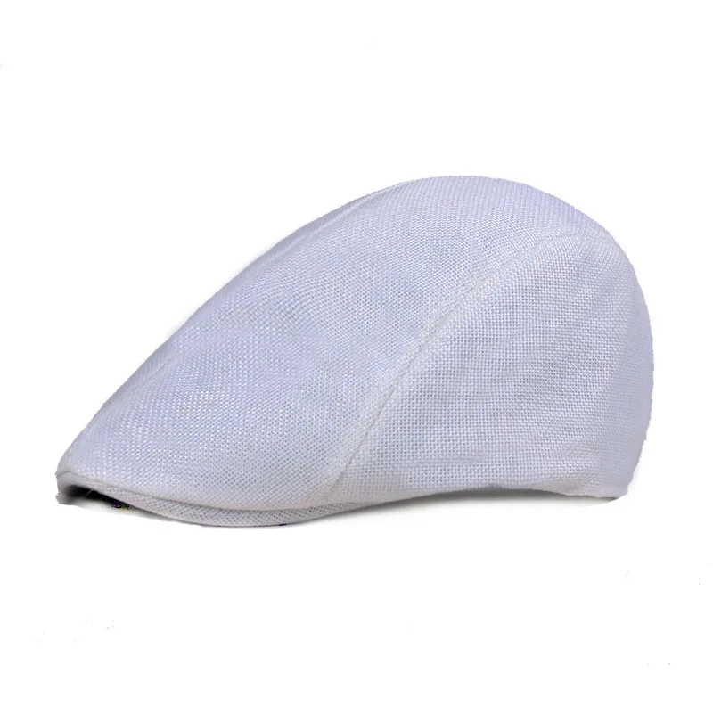 Fashionable Hats Solid Color Forward Hat British Vintage Cap Linen Beret Beret Cap Solid Color Forward Hat