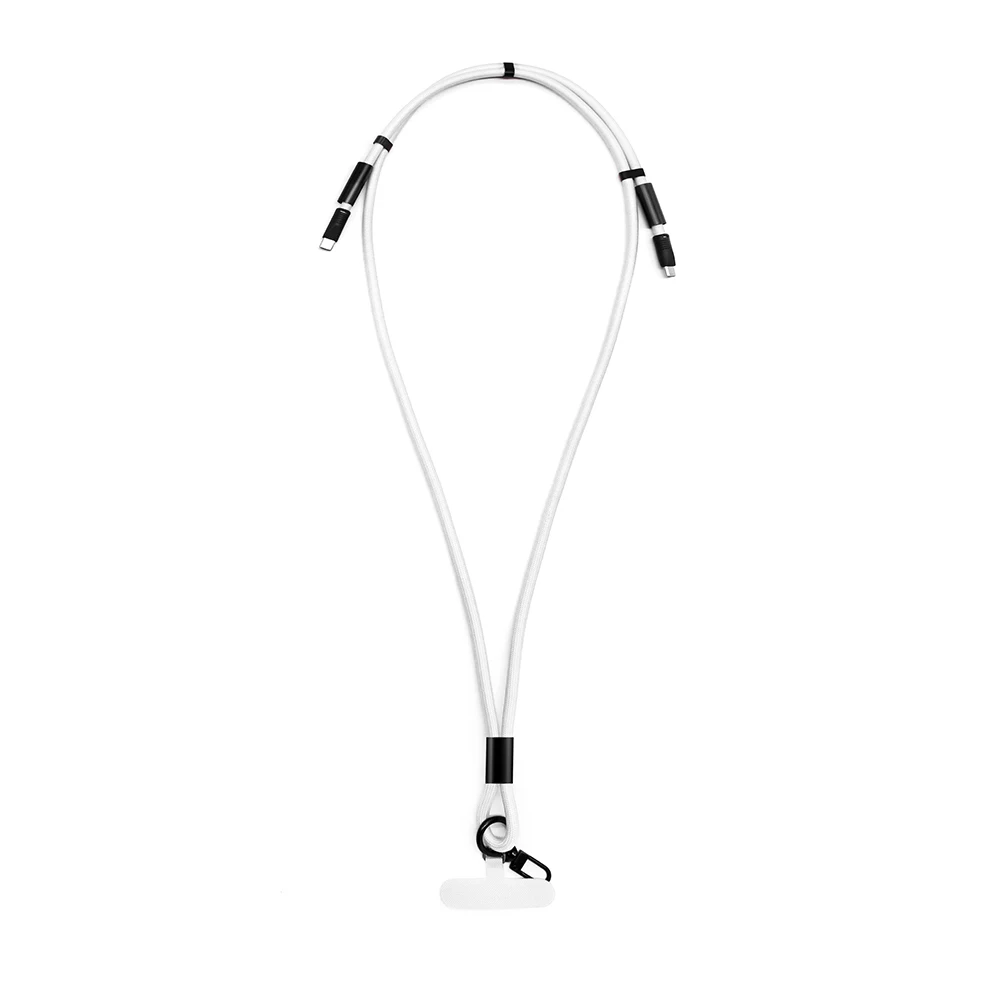 Type c to Type c Cable Adjustable 2 in 1 Lanyard Type c Cable for iPhone 15 16 Promotional Gifts for Christmas & Business.
