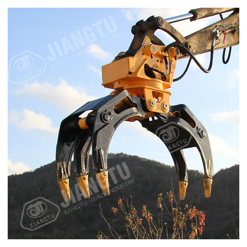 Hydraulic grapple China supplier wholesale Excavator hydraulic rotating grapple