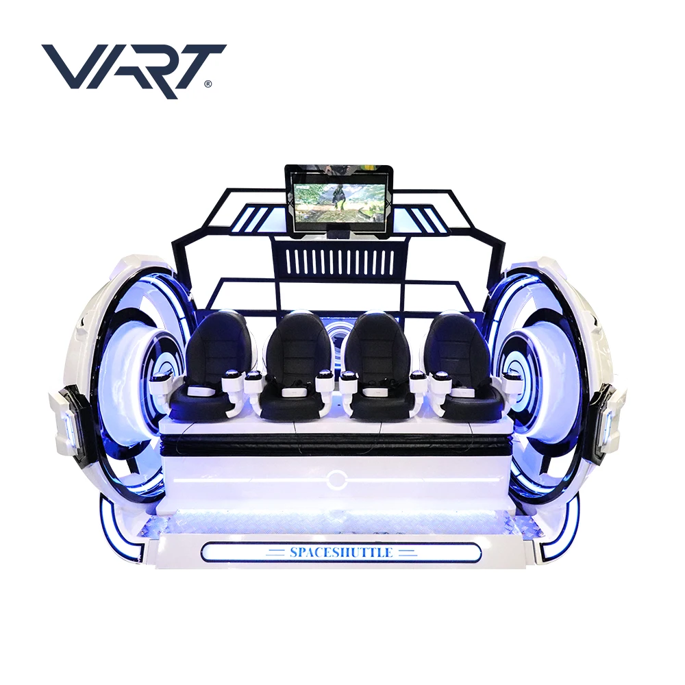 virtual reality roller coster 4 seaters for 9D VR cinema 360 degree motion platform egg chair 9d vr patent shooting games
