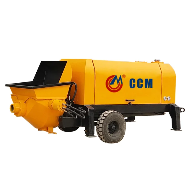 Diesel Engine Trailer Concrete Pump 50m3 H Electric Mini Concrete Pump Machine Mini Concrete Pump For Sale
