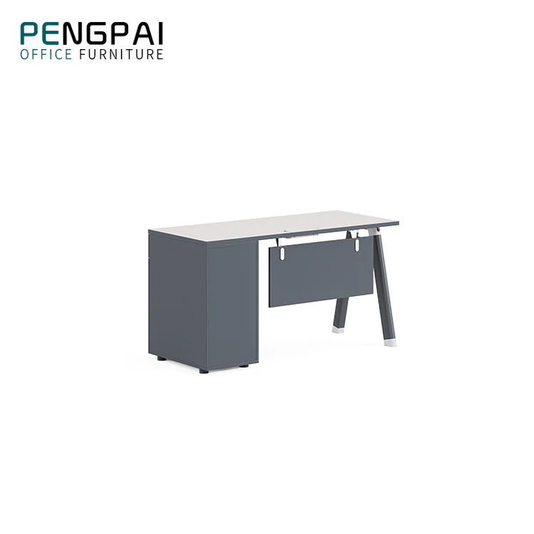 Modern Design Wooden Cheap V-shaped Feet Employee Office Furniture Table Computer Small Office Table Administrative Office Table