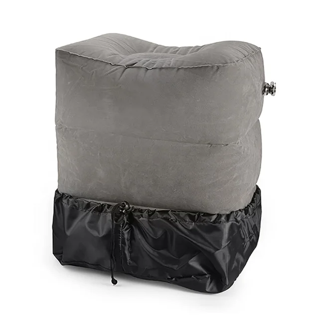 2020 newest portable folding plane travel air cushion set inflatable airplane pillow footrest