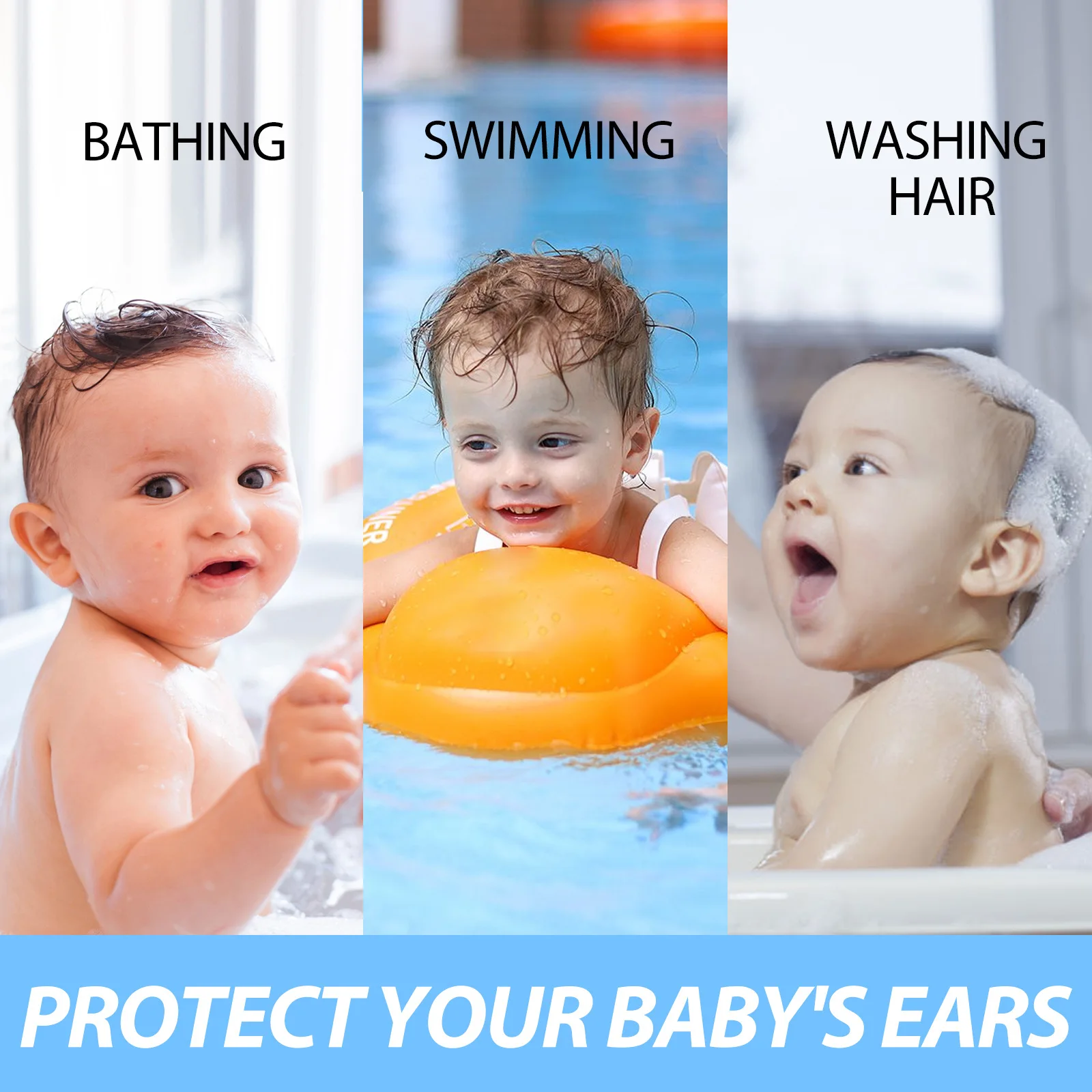 HM4773 New Arrival Baby Waterproof Ear Stickers Effectively Prevent Baby Ears From Getting Water While Swimming Bathing and Wash