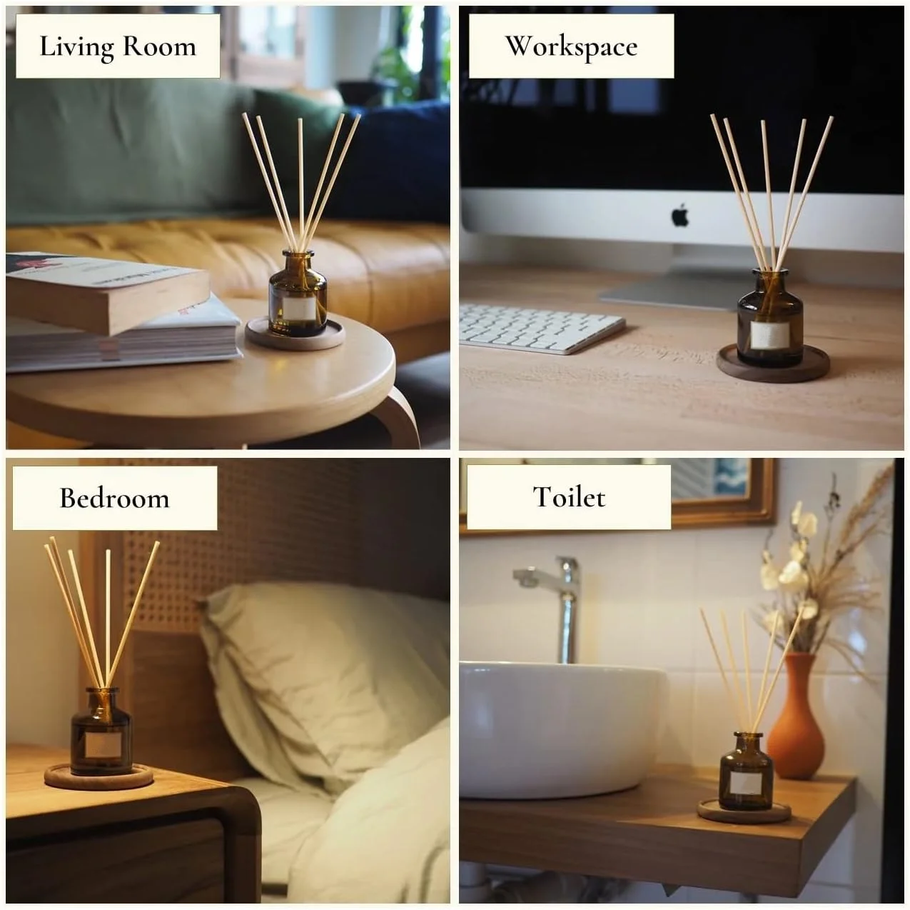 Reed Diffusers for Home & Bathroom | Oil & Room Diffusers with Reeds Stick Set | Refreshing Home Fragrance Scent Diffuser