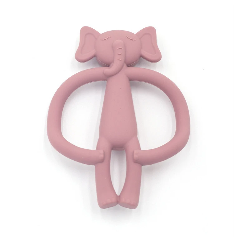 JWX Wholesale baby rabbit teether toy kids baby teething toy silicone baby teether