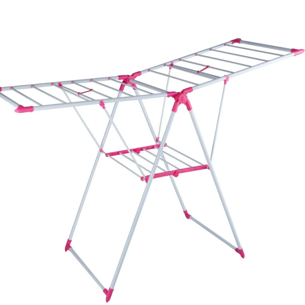 Floor folding clothes large drying rack indoor and outdoor simple drying rack wing type drying rack