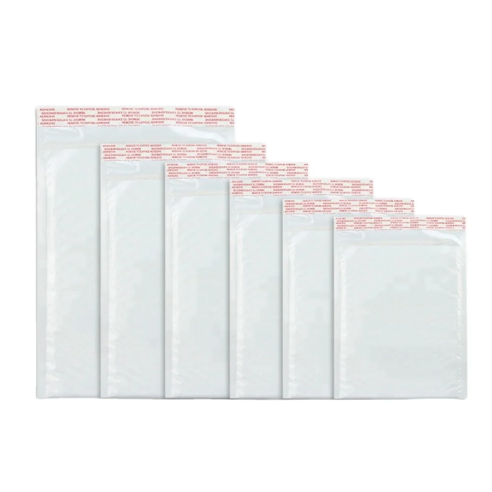 Custom Printing Logo White Poly Bubble Mailer Envelope  Bubble Mailer Shipping Bag