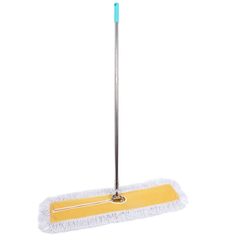 Eco-Friendly Professional Industrial Washable  Cleaning Floor Flat Mop Cotton Dust Mop