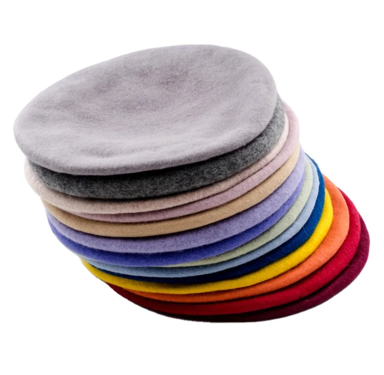 Zhenggang OEM, оптовая продажа, берет из 100% шерсти с вышивкой, шляпа для женщин, роскошный, на заказ, красочные зимние женские береты для взрослых