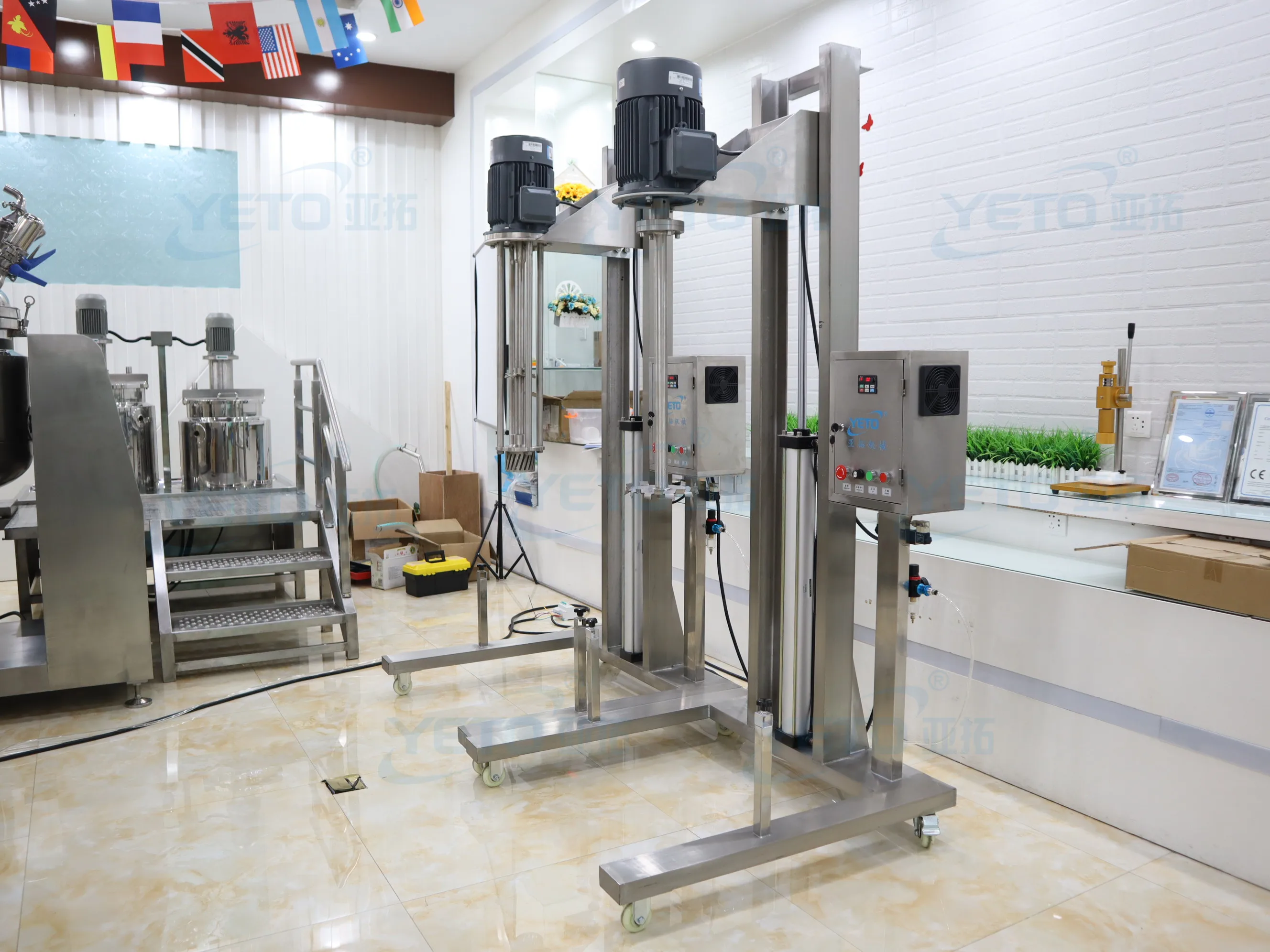 YETO-50L 100 L 200 литров промышленный высокая скорость сдвига гомогенизации косметический смешивания жидких гомогенизатор смеситель пасты