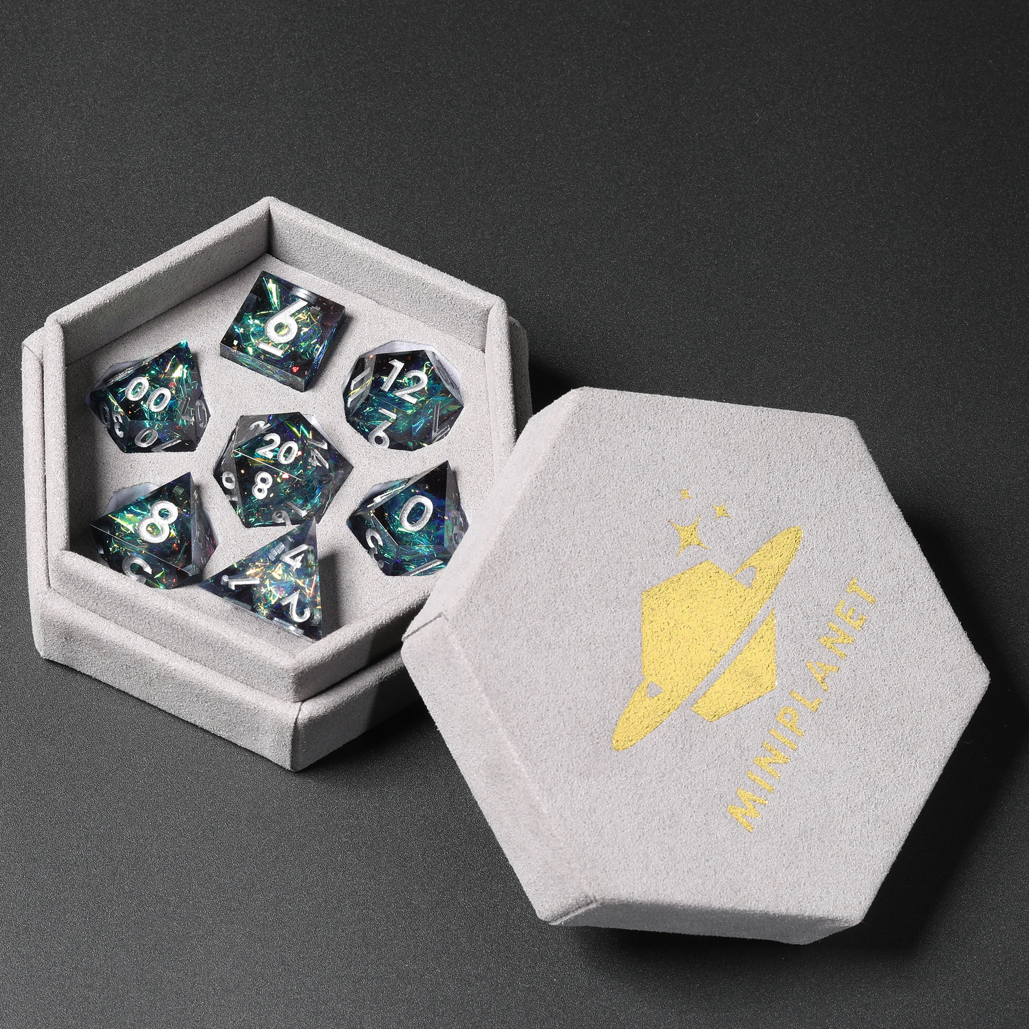  Игральные кости DND ручной работы из смолы набор игральных костей с острыми краями для TTRPG Подземелья и Драконы настольная ролевая