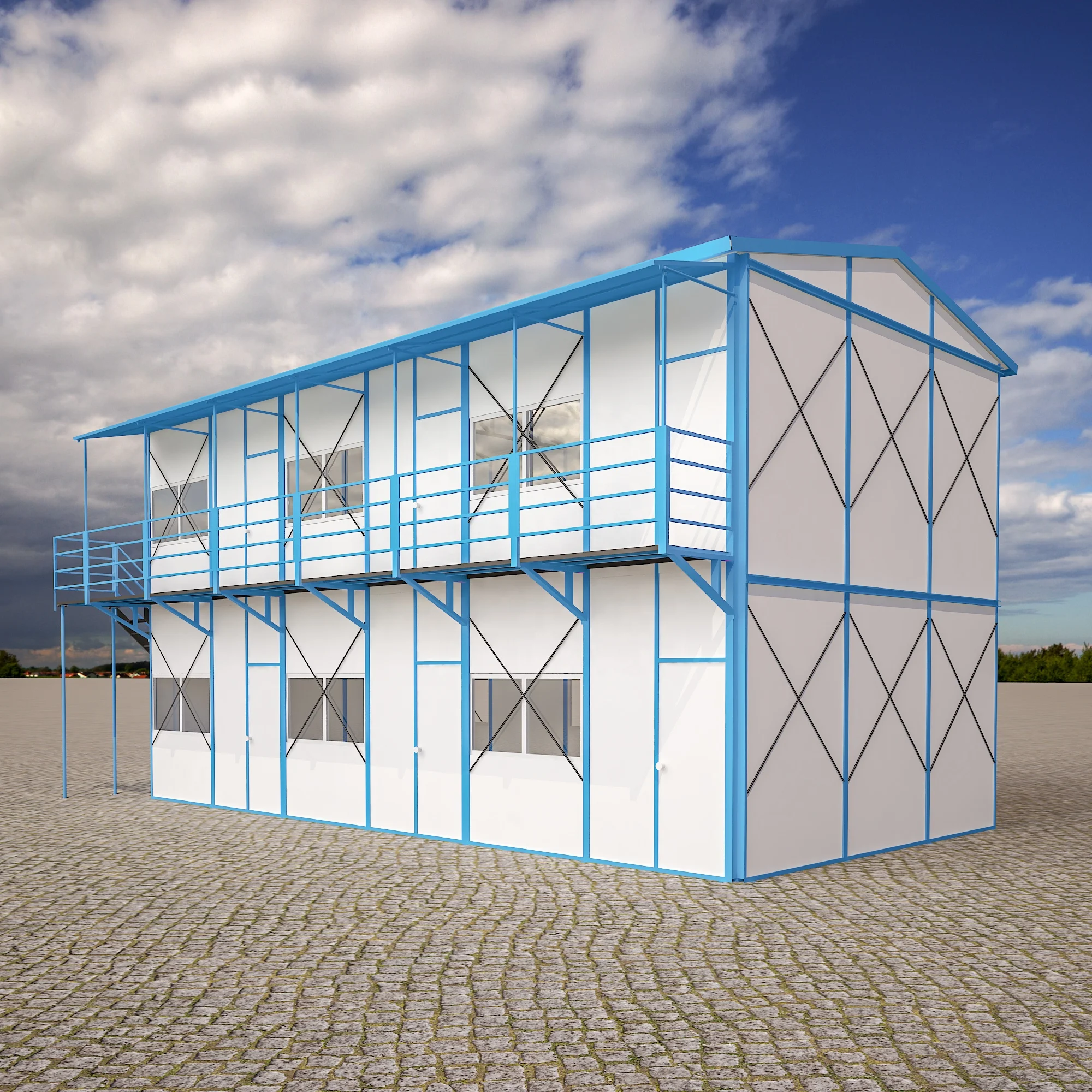 low cost Sandwich panels island Cheap prefab building for Cambodia disaster shelters