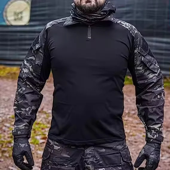 PTG Men G3 Assault Camo Custom G3 Camouflage Tactical Clothing Shirt Pants Uniform Tactical Uniform with Knee Pads