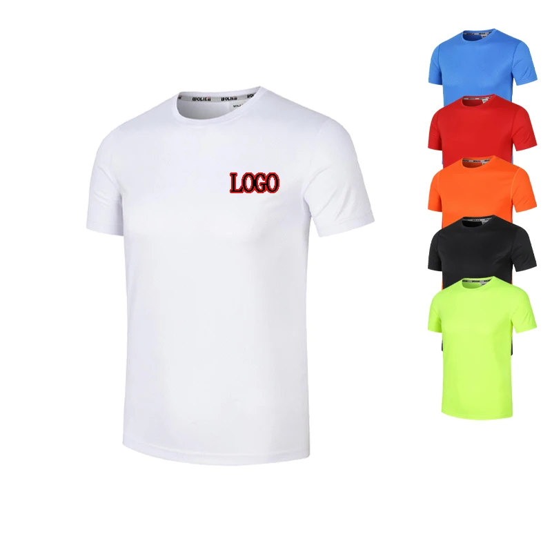 Quick Dry Sports Polyester Fitness Workout Active Wear Men T Shirts Wholesale Gym Clothing Elastane T Shirts For Gym