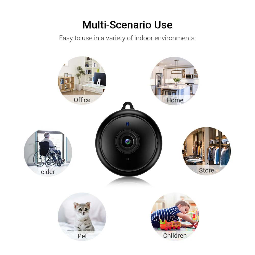 Mini Smart Wireless Wifi Indoor Video Camera Nightvision Auto Baby