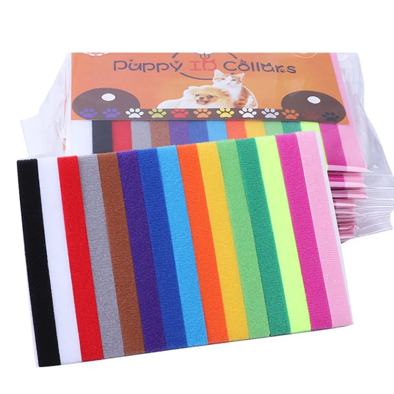15 pcs Puppy ID Collars, Assorted Colors whelpings Collars Newborn Dog Kittens Band Adjustable Identification Collar for Pet