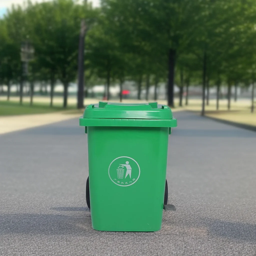 80L Dustbin Recycle Garbage Container Plastic Trash Can 80 Liter Waste Bin With 2 Wheels
