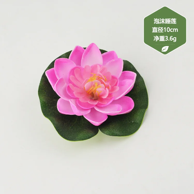 Wholesale Artificial Lotus Floating Pool Pond Plant Decor Simulation Water Lily Colorful Flower for Decoration