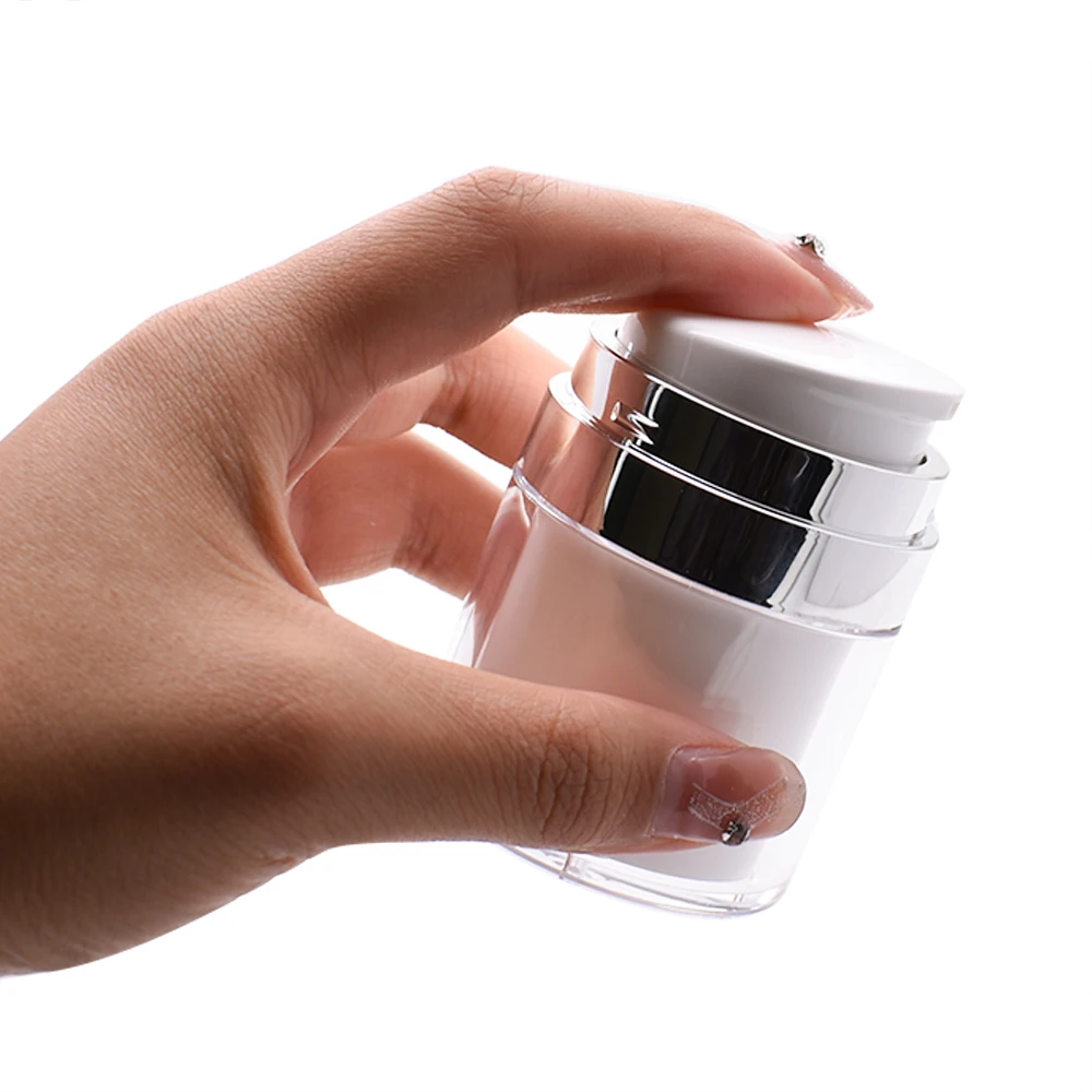 acrylic cosmetic duck mouth 15g 30g 50g 100g airless cream jars sunscreen isolation airless cosmetic bottles