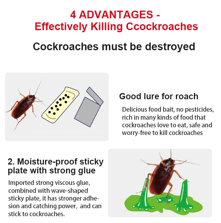 Killing Cockroaches Glue Trap Roach Catcher Cockroach Glue House OEM Roach Bait Trap Glue