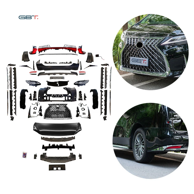 High Quality GBT Alphard Accessories LM Style External Upgrade Bumper Grille Fenders Car Light For Toyota Alphard