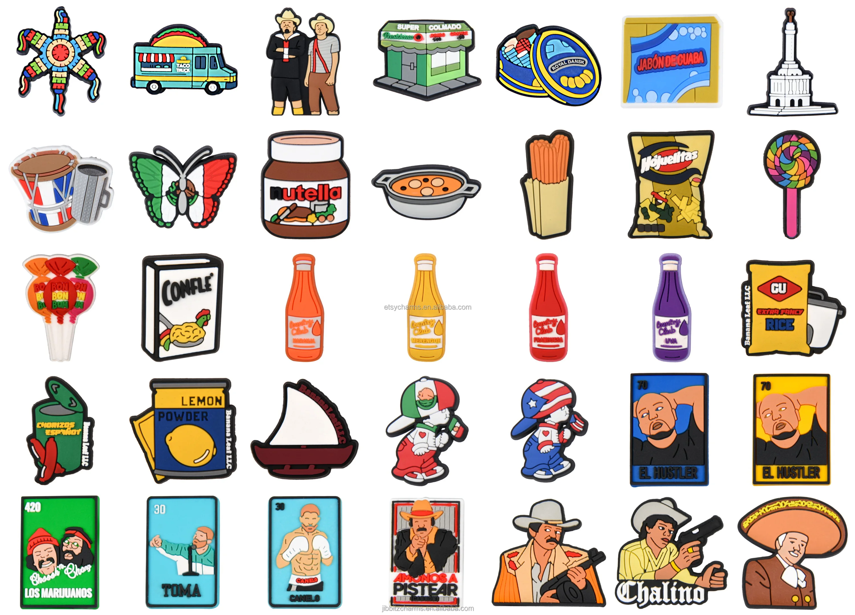 Custom clog Shoe Charm Wholesale Mexican clog charms new design shoe pin shoelace clip mexican charms for unisex clog shoes