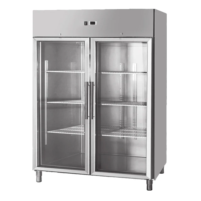 Heavy Duty Stainless Steel Commercial 2 Doors Refrigerated Cabinets Refrigerator Upright Freezer