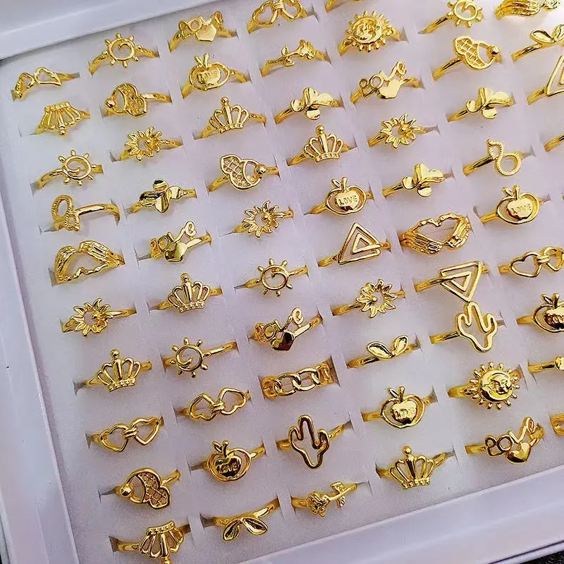 Wholesale night market stalls cheap girl rings, mixed fashion simple ring jewelry gifts