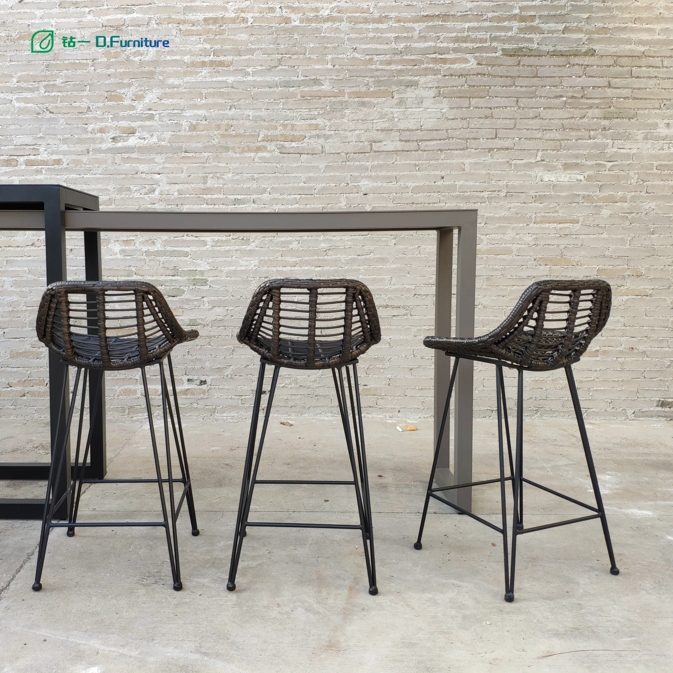 Stool Bar Chair with Footrest Stackable Newly Design Cheap Bar Commerical Funiture Colorful Bar Metal