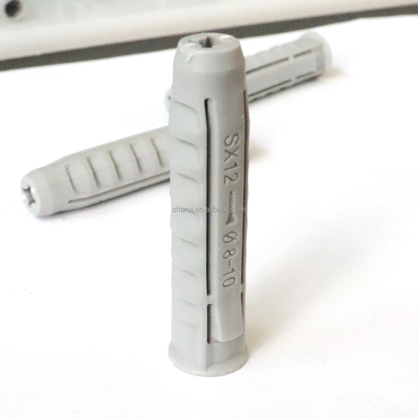 100pcs 30*60mm White Fast Fixing Expansion Screw Anchor Practical PE Plastic Wall Anchor Bolt for Installation