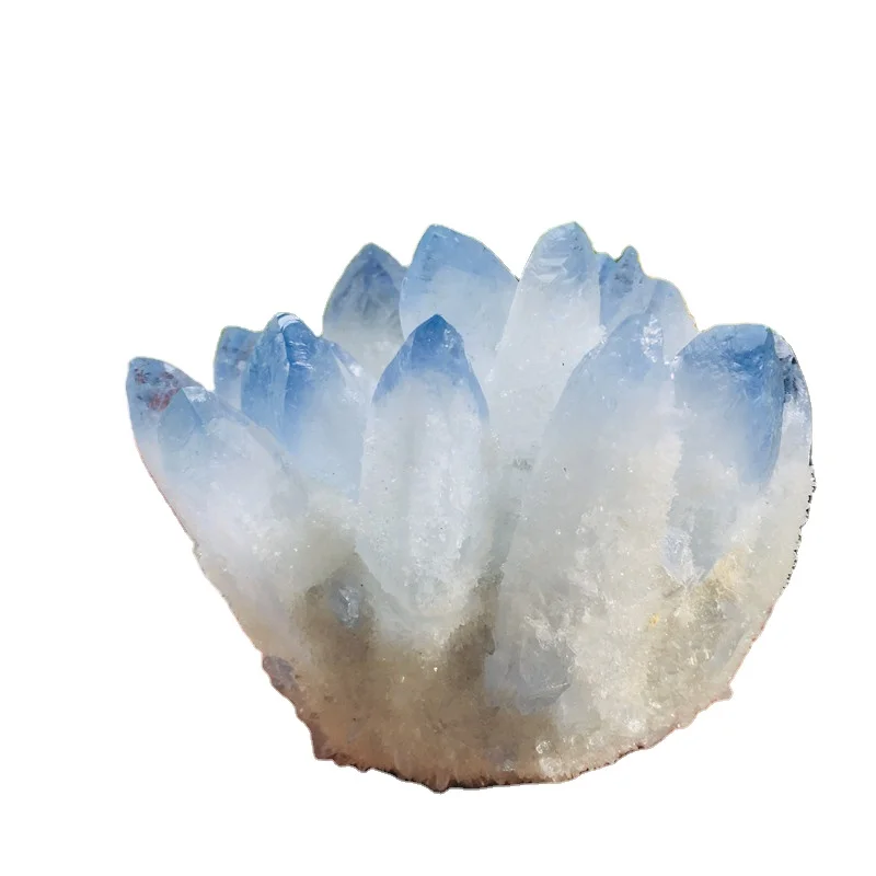 Wholesale Healing Blue Crystal Cluster Aquamarine Angel Aura Quartz Cluster