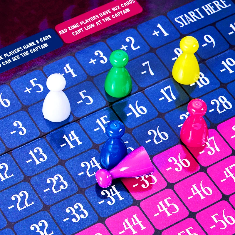 Factory-customized high-quality multiplayer board game with game cards and plastic pieces