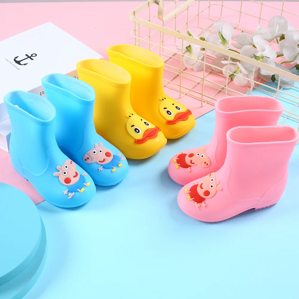 Colorful non-slip kids rubber rain boots  waterproof cute rubber children cheap rain boots for child