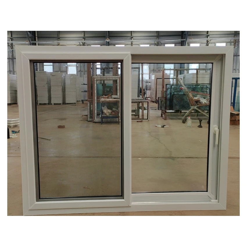 Upvc Profile Plastic Steel Double Pane Glass French Design Double Glazed Pvc Sliding Window