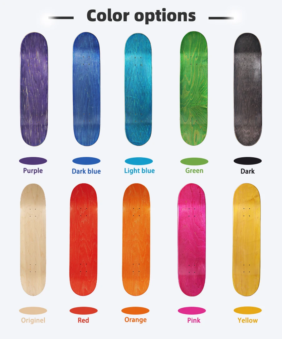 YAFENG Custom Skateboard Deck 7 Ply 100% Canadian Maple