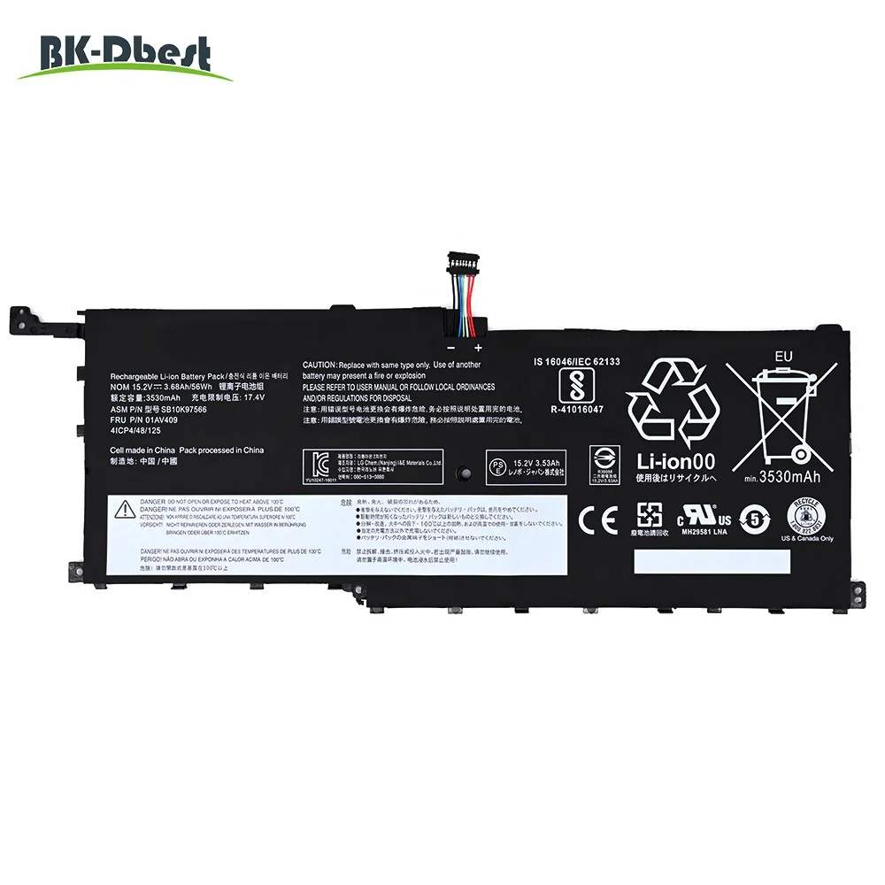 Factory Supply 01AV409 SB10K97566 Laptop Battery For Lenovo ThinkPad X1 Carbon 4TH 6TH Yoga 2nd 2016 01AV457 01AV458 SB10F46466