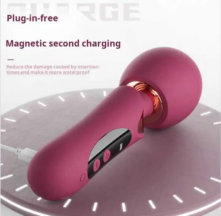 Big Head Av Style Stick Touch Screen Control Massager Silicone Usb Clitoris Orgasm Magic Stick Vibrator Adult Av Vibrator