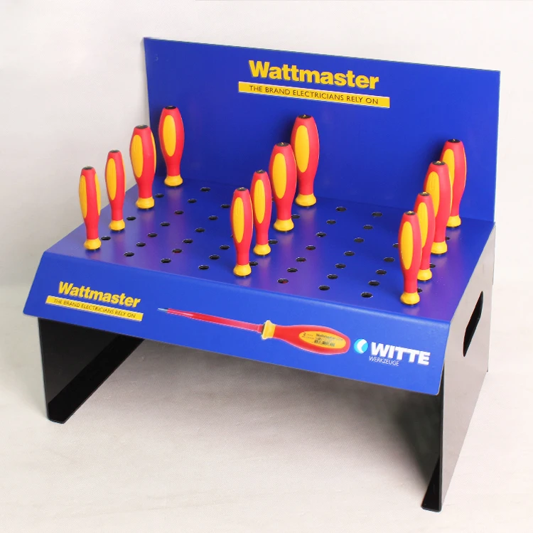 Customized screwdriver display stand for PVC board Display racks to sell in retail shop