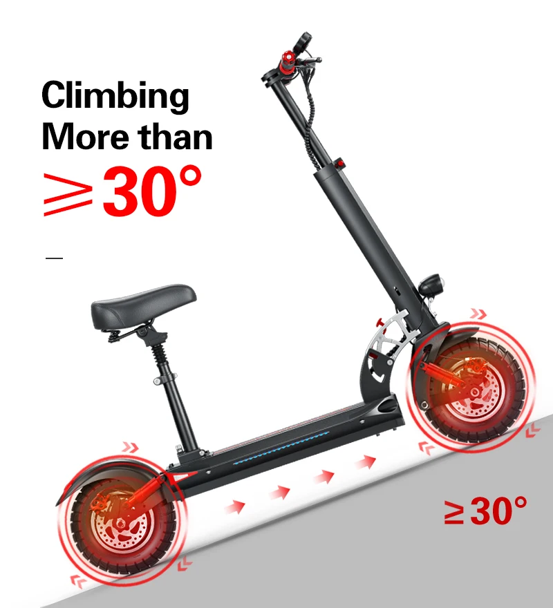 Powerful Scooter 65KM Long Range 10' Off Road Dual Motor Folding Electronic Scooter