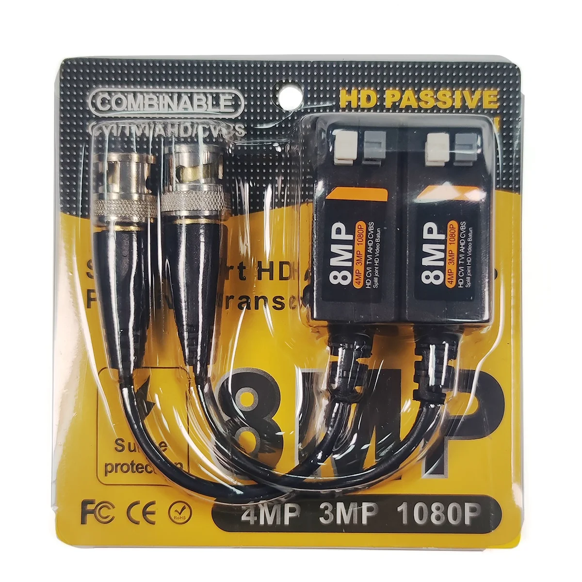 8MP video balun cctv коаксиальный HD витая пара видео передатчик 4k