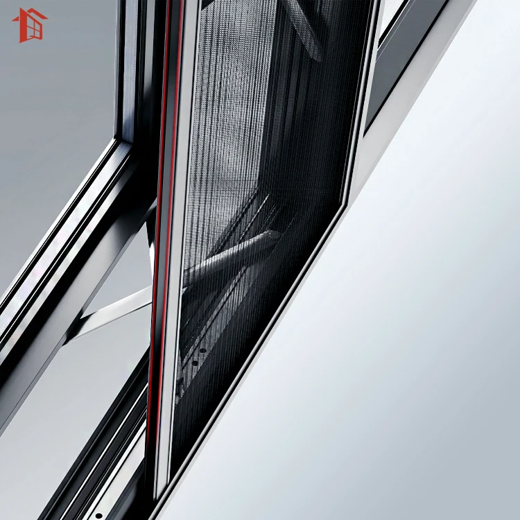 LOVE RONGO Excellent Sound Insulation Thermal Break Aluminum Casement Window With Flyscreen Double Glazed
