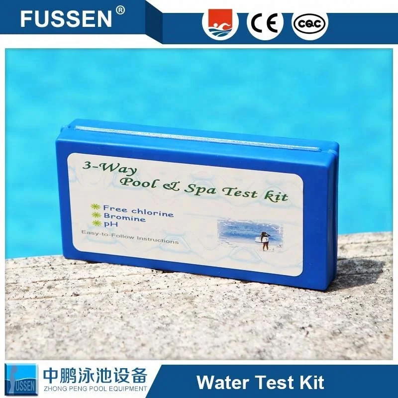 PH, chlorine and bromine swimming water test kits with liquid reagents