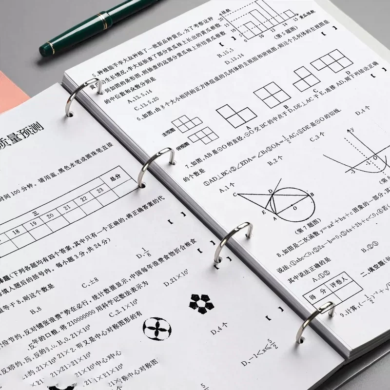 Good quality PP plastic a4 paper 4-holes D-RING binder punch folder with card bag