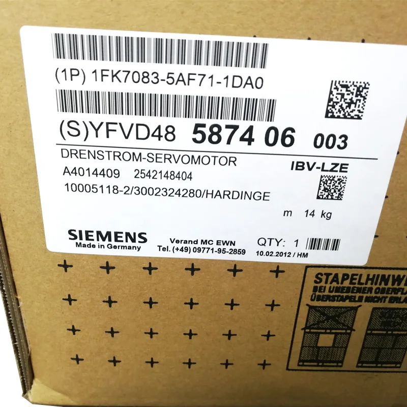 Siemens SIMOTICS synchronous servo motor 1FK7083-5AF71-1DA0