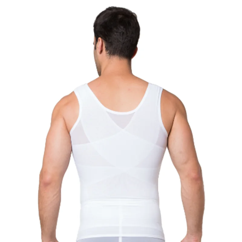 Men Slimming Body Shaper Vest - Posture Corrector, Tummy Control, and Compression Chest Corset