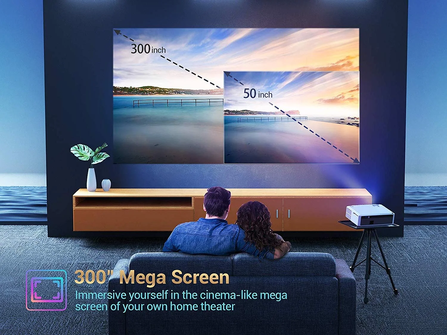 [Amazon Hot Sale] Salange M19 LCD Projector 4K Support Native 1080P 6000 Lumens Portable Projector Home Movie proyector